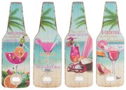 Set 4ks nástenných otváračov Coctail - 10 * 30 * 1 cm