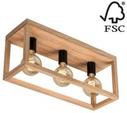 Spot-Light 9154374 - Stropné svietidlo KAGO 3xE27/60W/230V matný dub