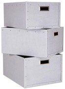 Svetlosivé kartónové úložné boxy v súprave 3 ks Ture – Bigso Box of Sweden