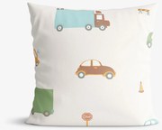 Goldea detská bavlnená obliečka na vankúš - svet autíčok 40 x 40 cm