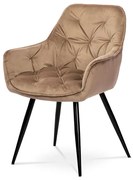 Autronic BONTEC Jedálenská stolička, modrá, zamatová látka, DCH-421 BK4 Farba: Hnedá