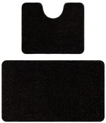 Sada kúpeľňových koberčekov SANTA čierna