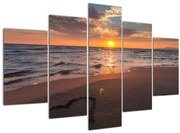 Obraz srdca v piesku (150x105 cm)