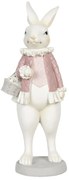 Dekorácia králičie dievča s vajíčkami - 10 * 10 * 25 cm