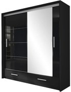 Skriňa Marsylia 203 čierna lesklá/čierna