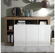 Komoda LENOR biela/dub