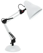 ACA DECOR Retro stolná lampa UFFICIO, biela farba