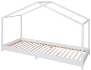 Biela domčeková detská posteľ 90x200 cm Montessori – Roba