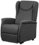 Autronic - TV kreslo ušiak + elektricky polohovnie, 2 motory, sivá látka - TV-1192 GREY2 AKCE