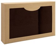 BAVLNENÉ UTERÁKY SOLANO SADA 1 KS 50X90 CM, 1 KS 70X140 CM HNEDÁ