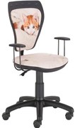 Kancelárska stolička Minnistyle Black Ryšavé mačiatko