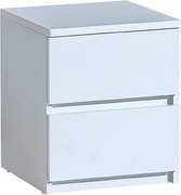 2-šuplíkový nočný stolík, biela arktická, ARTEMIA