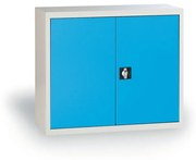 Plechová dielenská skriňa na náradie demontovaná, 800 x 850 x 390 mm, modrá