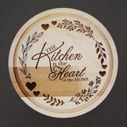 AMADEA Drevená servírovacia doska - podnos vetvičky, masívne drevo, 25 cm