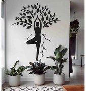 Obraz na stenu jogová silueta s prvkami stromu I SENTOP PR0390