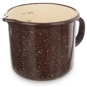 Orion Smaltovaný hrnček so zobáčikom Brown, 12 cm
