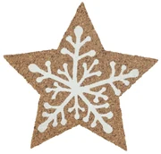 Altom Korková podložka pod hrnček Winter star10 x 10 x 0,3 cm, sada 6 ks