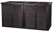 Záhradný box úložný XXL, plast, antracit, 155 × 66 × 80 cm