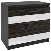 Nočný stolík Belini čierny / eben kráľovský  MH SN1/0/B/HK/W/0