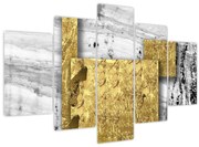 Obraz - Zlaté štvorce N⁰1 (150x105 cm)