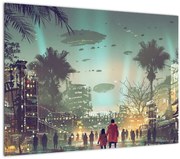 Obraz - mesto v budúcnosti (70x50 cm)
