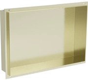Mexen X-Wall-NR, polička na zapustenie pod obklad bez goliera 45 x 30 cm, zlatá lesklá, 1951453010