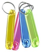 Plastová visačka - Priehľadná Oranžová