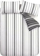 Čierno-biele obliečky na jednolôžko 135x200 cm Harbour Stripe – Catherine Lansfield