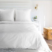 SATÉNOVÉ OBLIEČKY RETRO5 160X200 CM, 2KS 70X80 CM BIELE