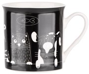 Altom Porcelánový hrnček Cool Friends, 250 ml, čierna