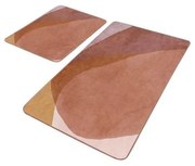 Hnedé zamatové kúpeľňové predložky v súprave 2 ks 60x100 cm – Mila Home