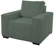 Tmavozelené menčestrové kreslo SMART