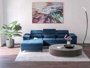 Rohová sedačka s funkciou spánku 275x203x91 opierky hlavy nádoba Gemini O-sofa