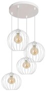 Luster na lanku MERCURE 4xE27/15W/230V biela