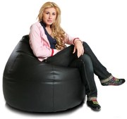 INTERMEDIC SK - Sedací vak Viper 95x110 cm | multifunkčný komfortný vak na sedenie aj ležanie Farba: E14 - Čierna (Ekokoža)