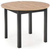 Jedálenský stôl CALMIO dub artisan/čierna