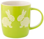 Altom Porcelánový hrnček Králičky, 360 ml, zelená