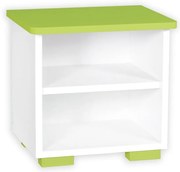 Nočný stolík Bb10 Biely+zelená