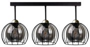 Prisadený luster SOLO BLACK 3xE27/60W/230V čierna/zlatá