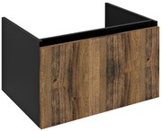 Sapho Sapho, LOREA umývadlová skrinka 70x44x51,2cm, 1x zásuvka, dub collingwood/čierna matná, LE070-1935