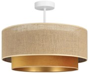 Prisadený luster SARTA 1xE27/60W/230V medený/juta