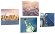 Set obrazov New York v jedinečných farbách