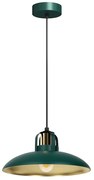 Závesné svietidlo Felix, 1x zlaté/zelené kovové tienidlo, gr/g