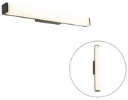 Moderné nástenné svietidlo do kúpeľne čierne 62 cm IP44 - Cascada