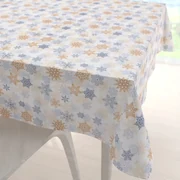 Biante Vianočný dekoračný štvorcový obrus PML-041 Modrosivé a béžové vločky 40x40 cm