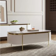 KONFERENČNÝ STOLÍK ADALIA MRAMOR + ZLATÝ