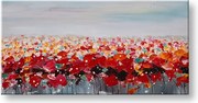 Maľovaný obraz na stenu KVETY 100x50 cm