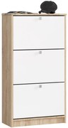 Botník Marienne 60 cm - 3 dvierka dub sonoma/biely