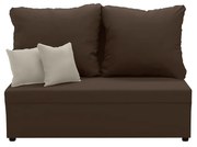 Dvojmiestna pohovka s funkciou spania TOMI 2 Tmavohnedá/krémová