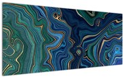 Obraz - Zeleno-modrý mramor (120x50 cm)